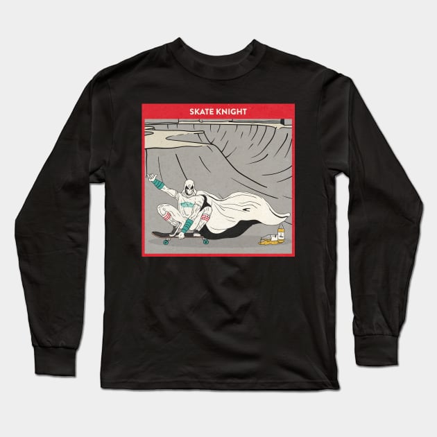 Skate Knight Long Sleeve T-Shirt by CalebLindenDesign